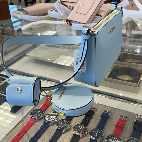 MICHAEL KORS JET SET TRAVEL SMALL SHOULDER CROSSBODY BAG WITH TECH ATTCH AIRPOD - Picture 7 of 16